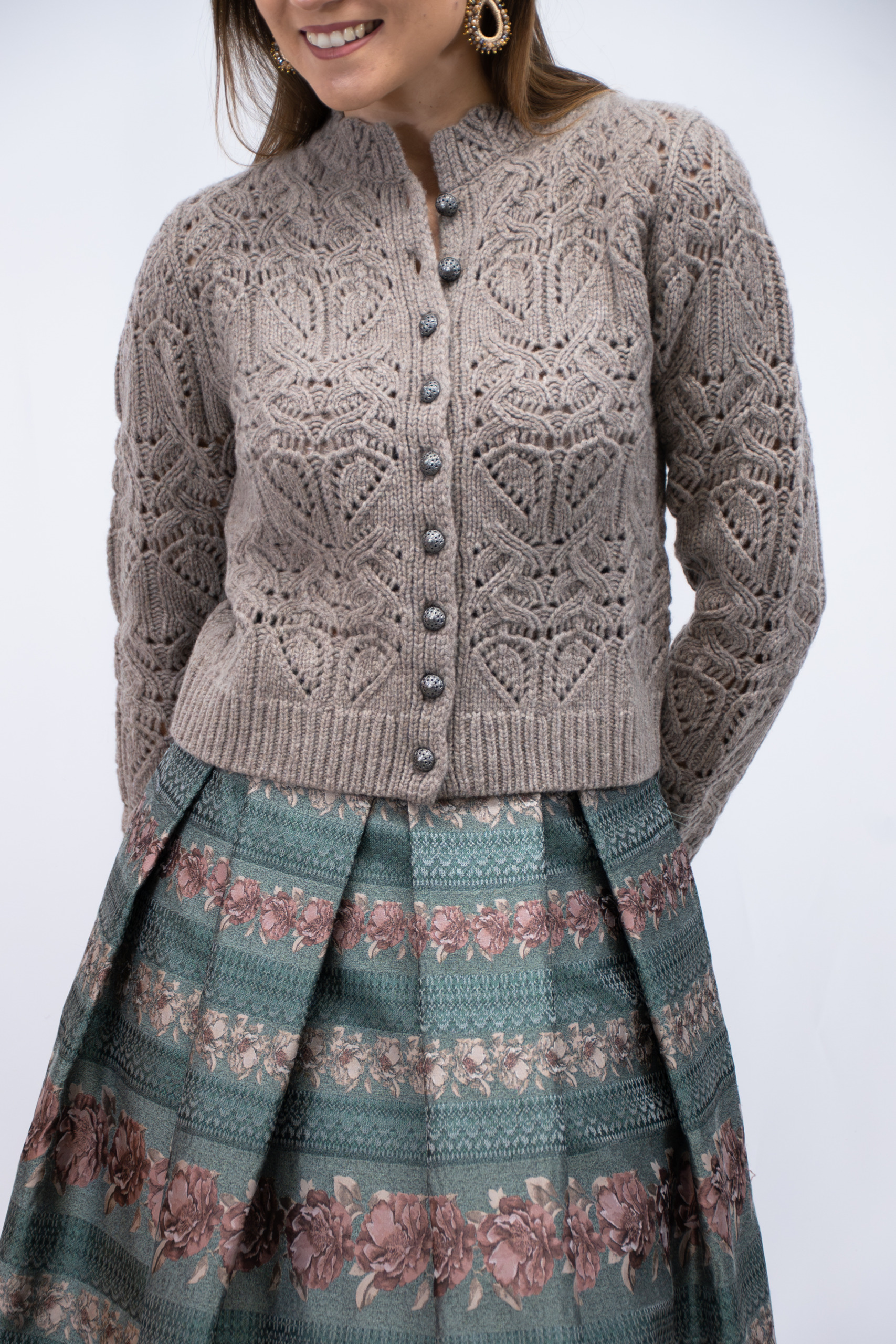 Strickjacke Aria taupe